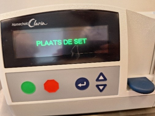 Scherm plaats de set